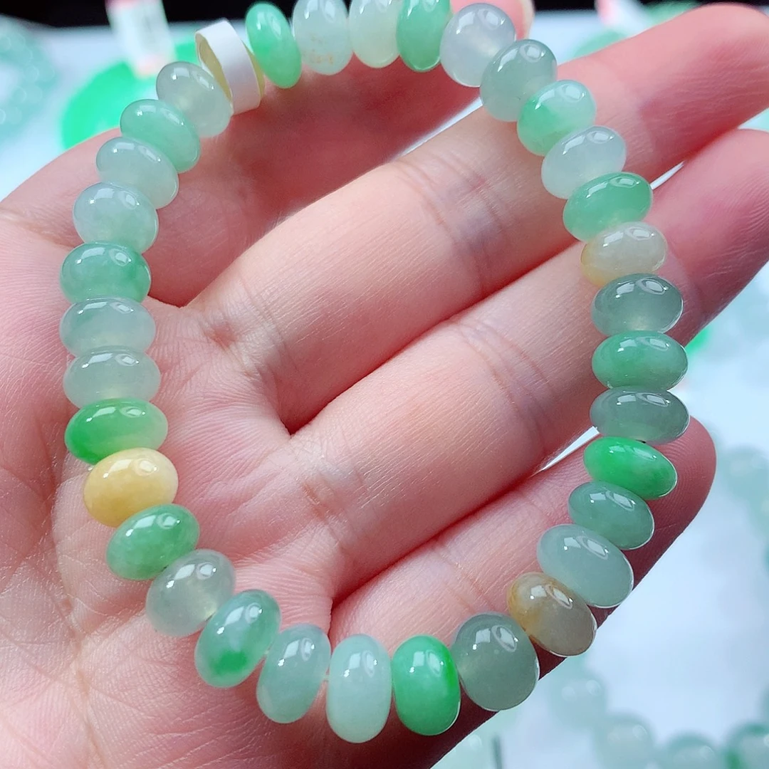 翡翠未镶嵌手链卡7.8