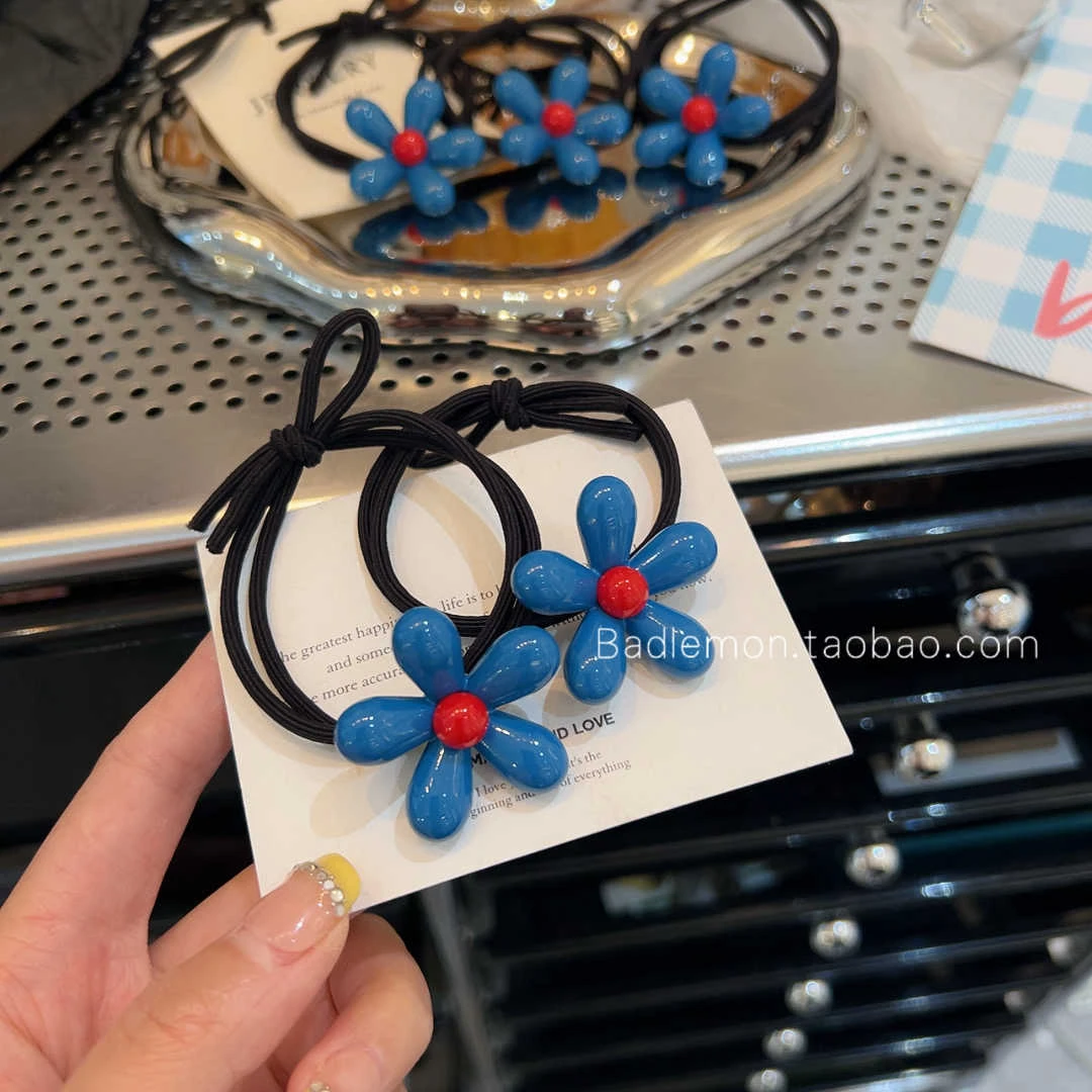 韩系小众设计感小花发绳简约百搭发饰发绳高弹力马尾发绳