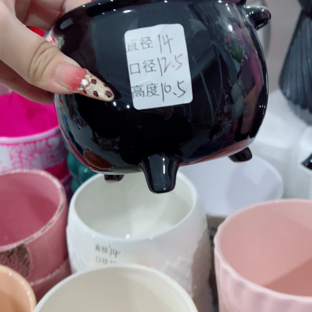 有孔，陶瓷花盆满10米包邮发货