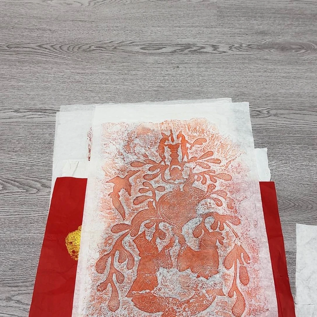 其他拓片用纸玉兔捣药图