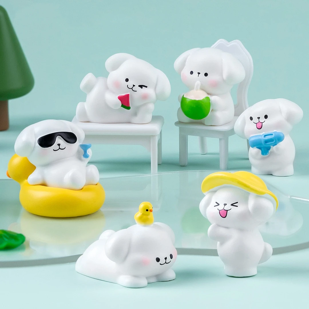 【 许愿➕对碰】度假小狗 车载萌粒摆件办公室摆件