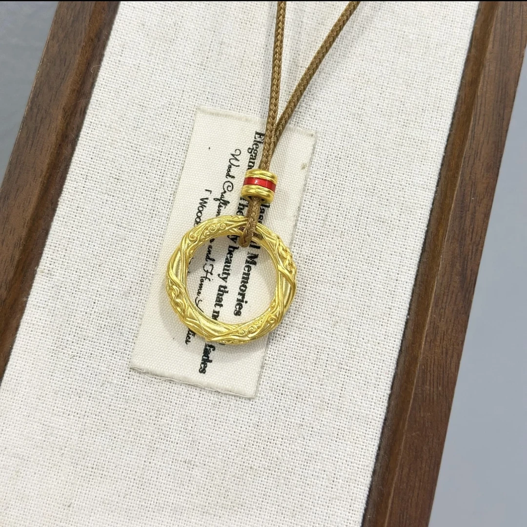 铜合金吊坠 哪吒款祥云黄色精工男女轻奢时尚经典吊坠饰品项链