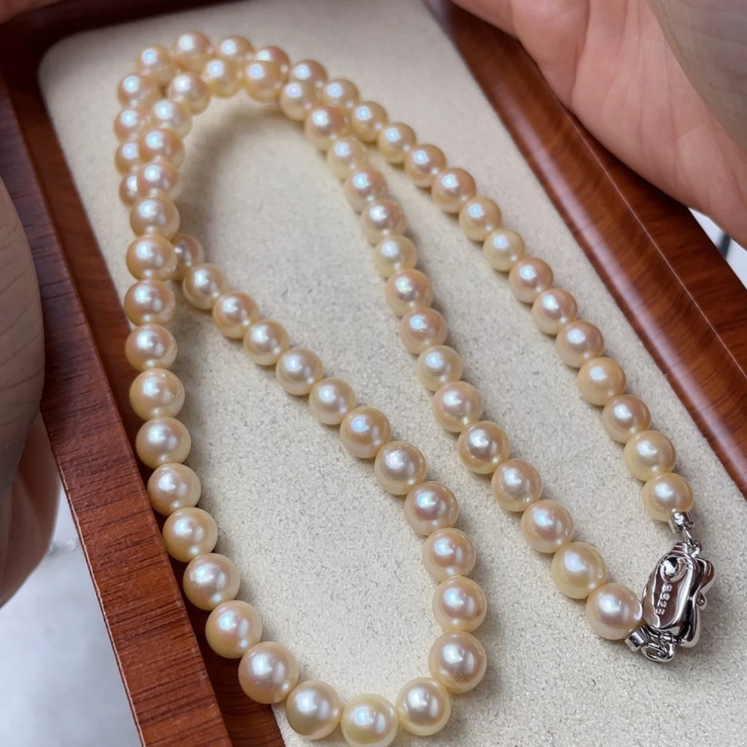 海水珍珠银S925镶嵌颈饰