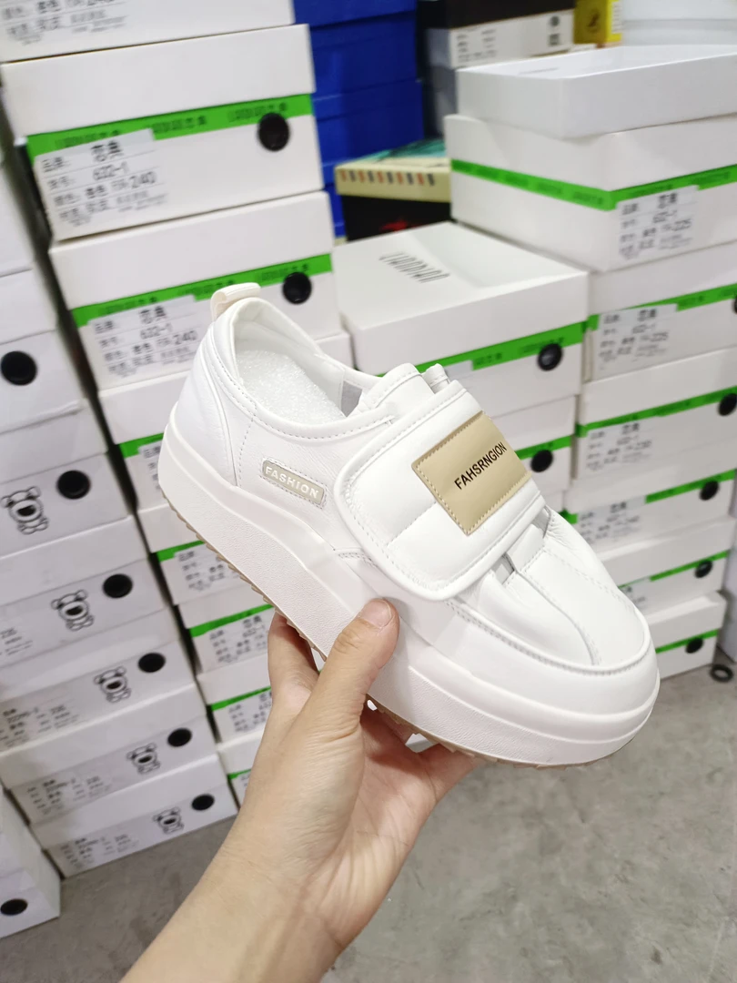 22290-2魔术贴低帮防水春季厚底休闲板鞋拼色夏季