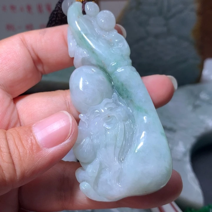 翡翠未镶嵌颈饰保真天然A货翡翠