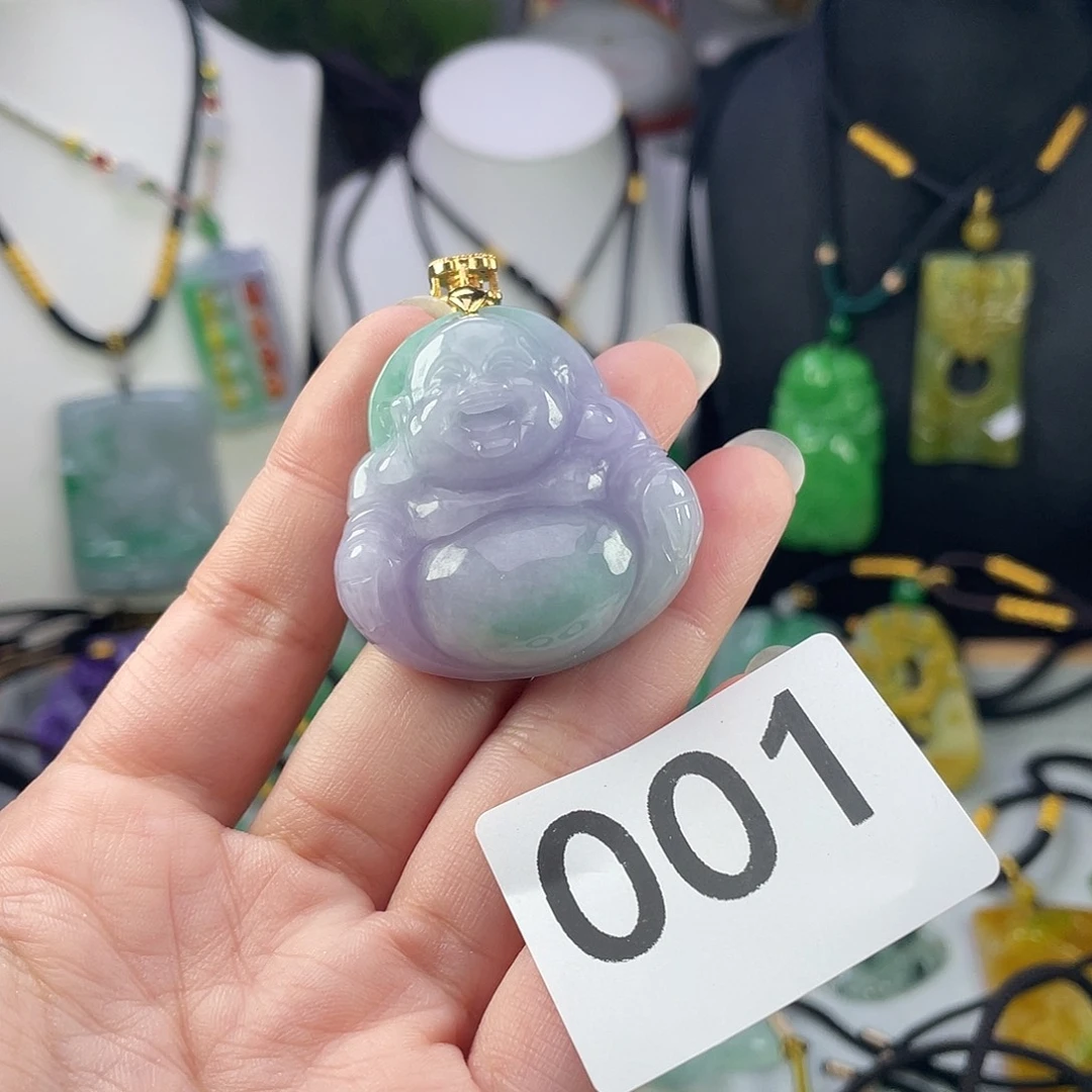 翡翠未镶嵌吊坠(赠链)