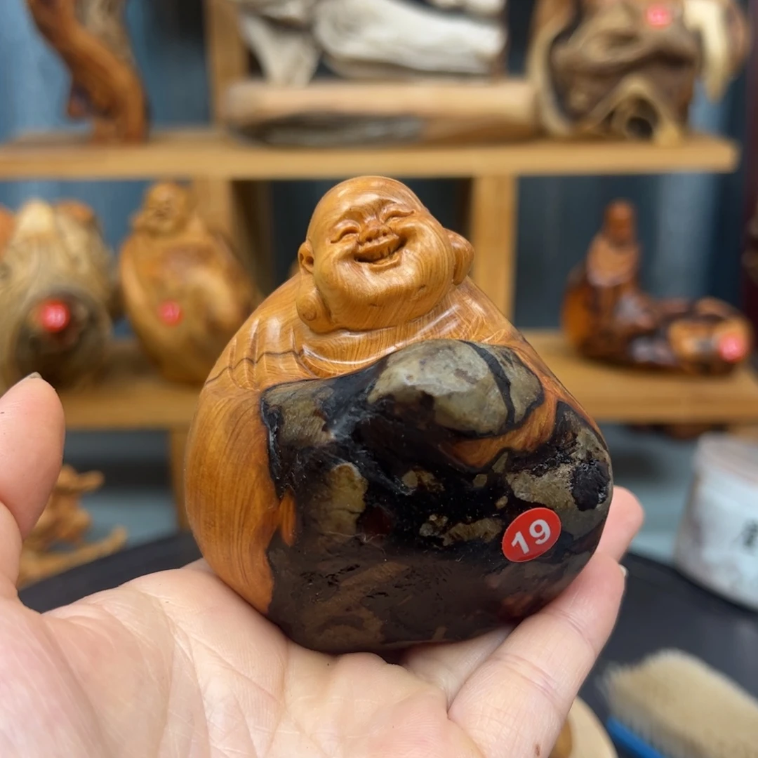 木周崖柏木摆件手把件