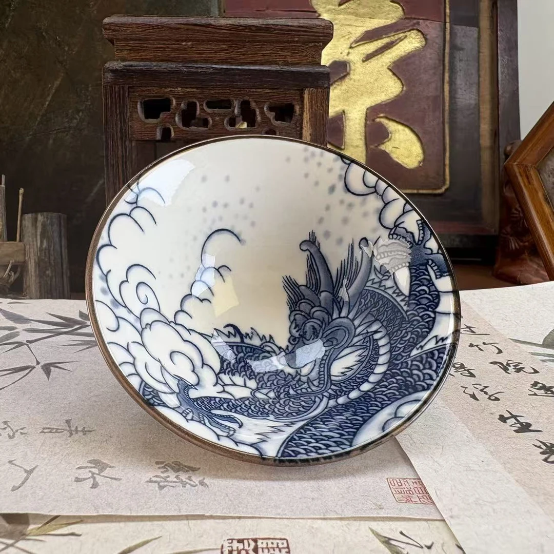 青花斗笠杯-龙飞凤舞-0053-直播专享