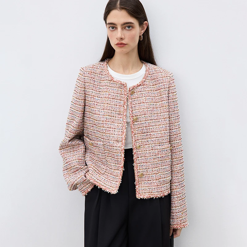 自巧小个子女装精致优雅小香风外套名媛气质高级感上衣25ZQ91184