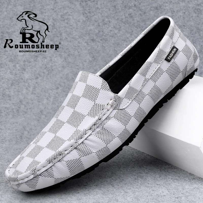 豆豆鞋男真皮商务休闲鞋子英伦套脚2025春季新款透气百搭男士皮鞋