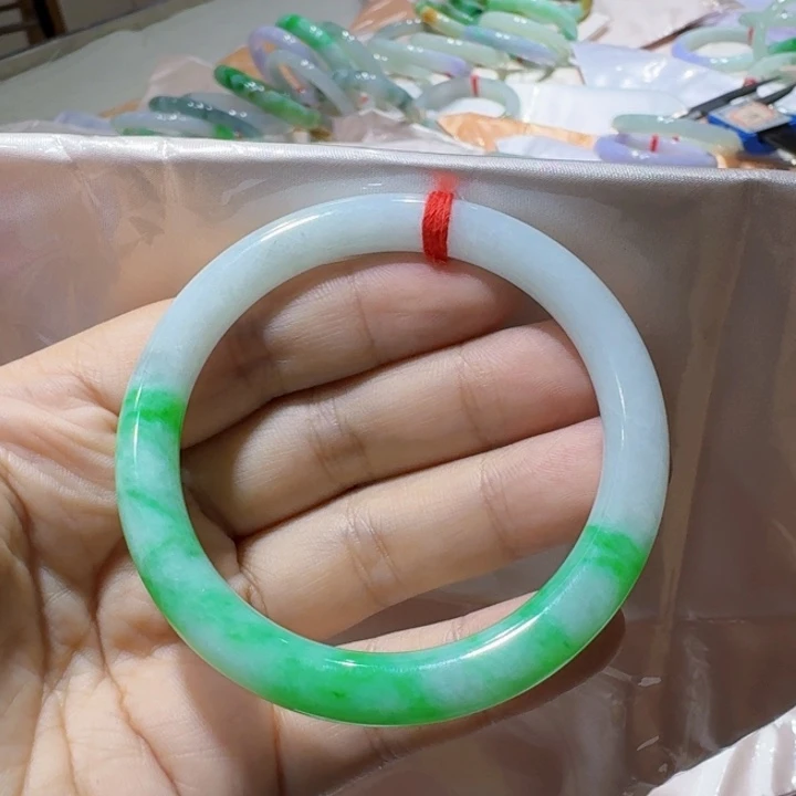 未镶嵌手镯翡翠53.7圆条