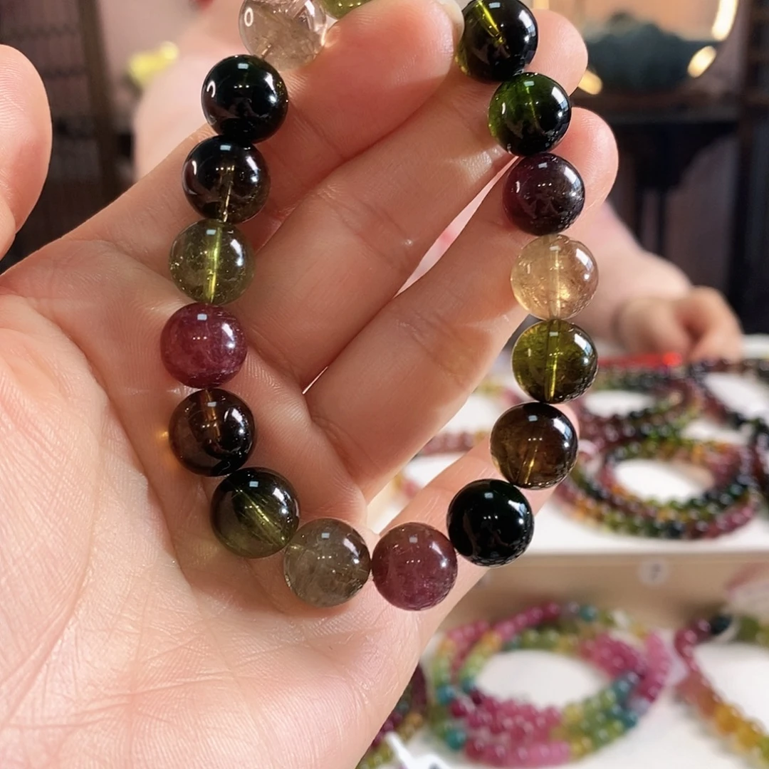 碧玺手链未镶嵌G2610110素圈颜色微差