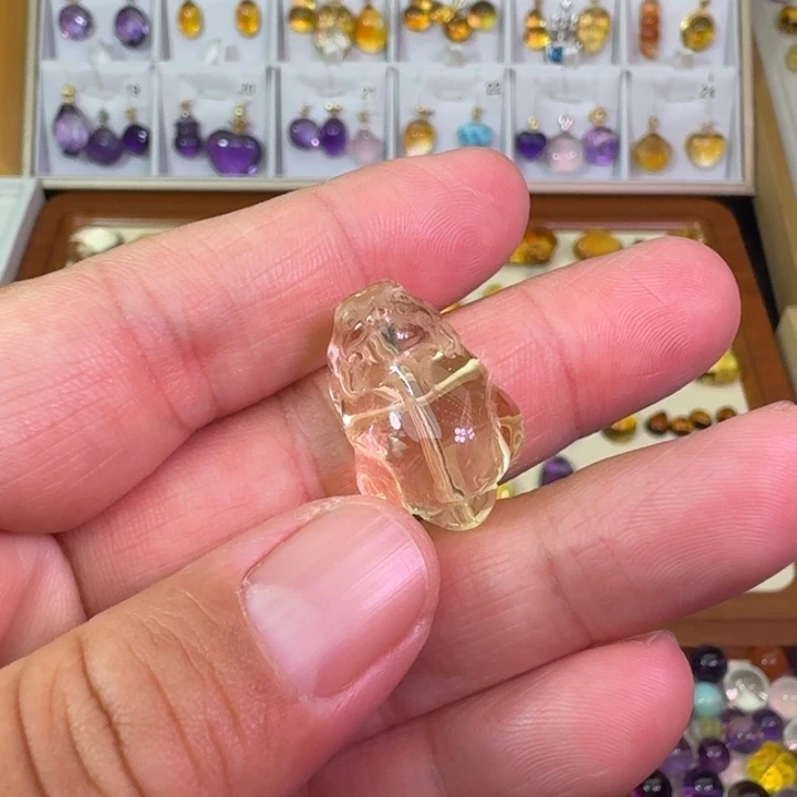 黄晶颈饰未镶嵌吊坠