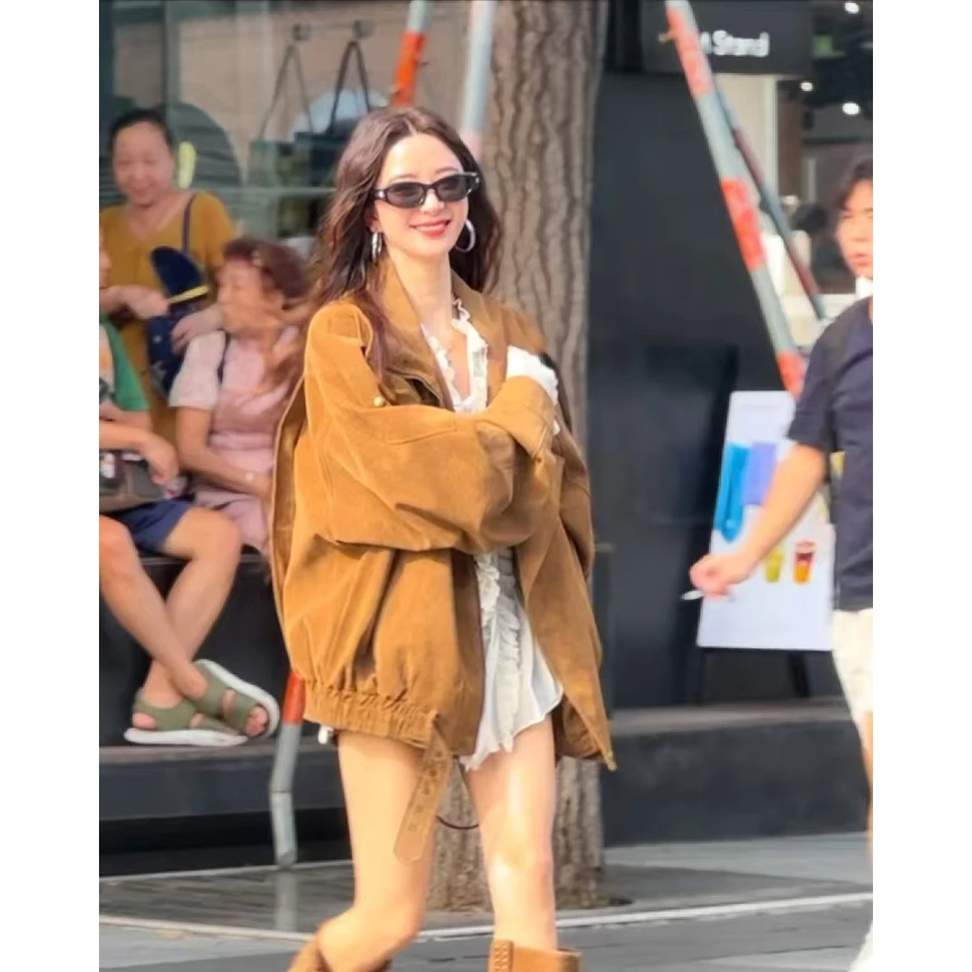 【双双专属】宽松型薄款拉链短外套宽松城市机能风百搭设计师秋冬