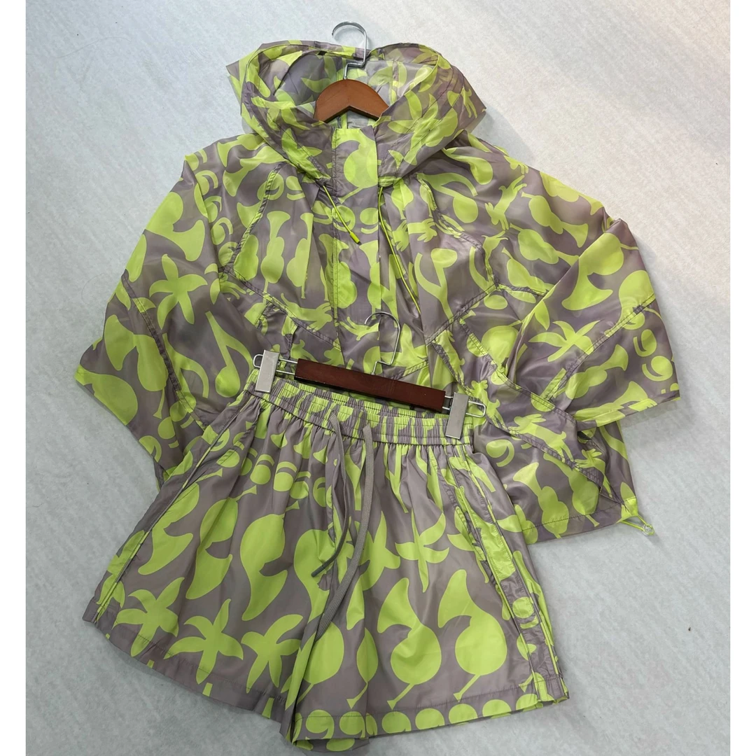 AEROBI ACTIVE休闲百搭假两件防走光宽松短裤黄绿色5587