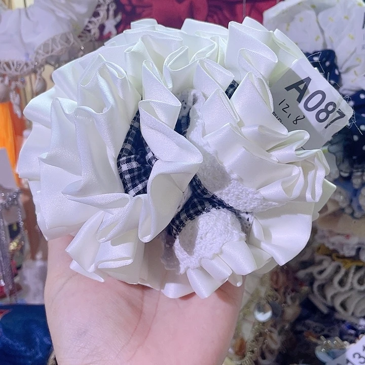 非金属布艺绣球花发圈