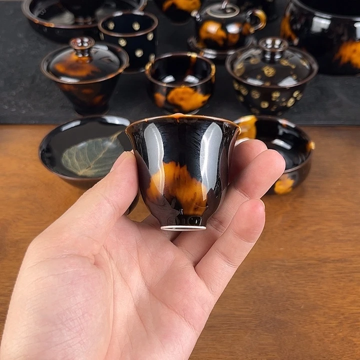 杯玳瑁釉小闻香杯