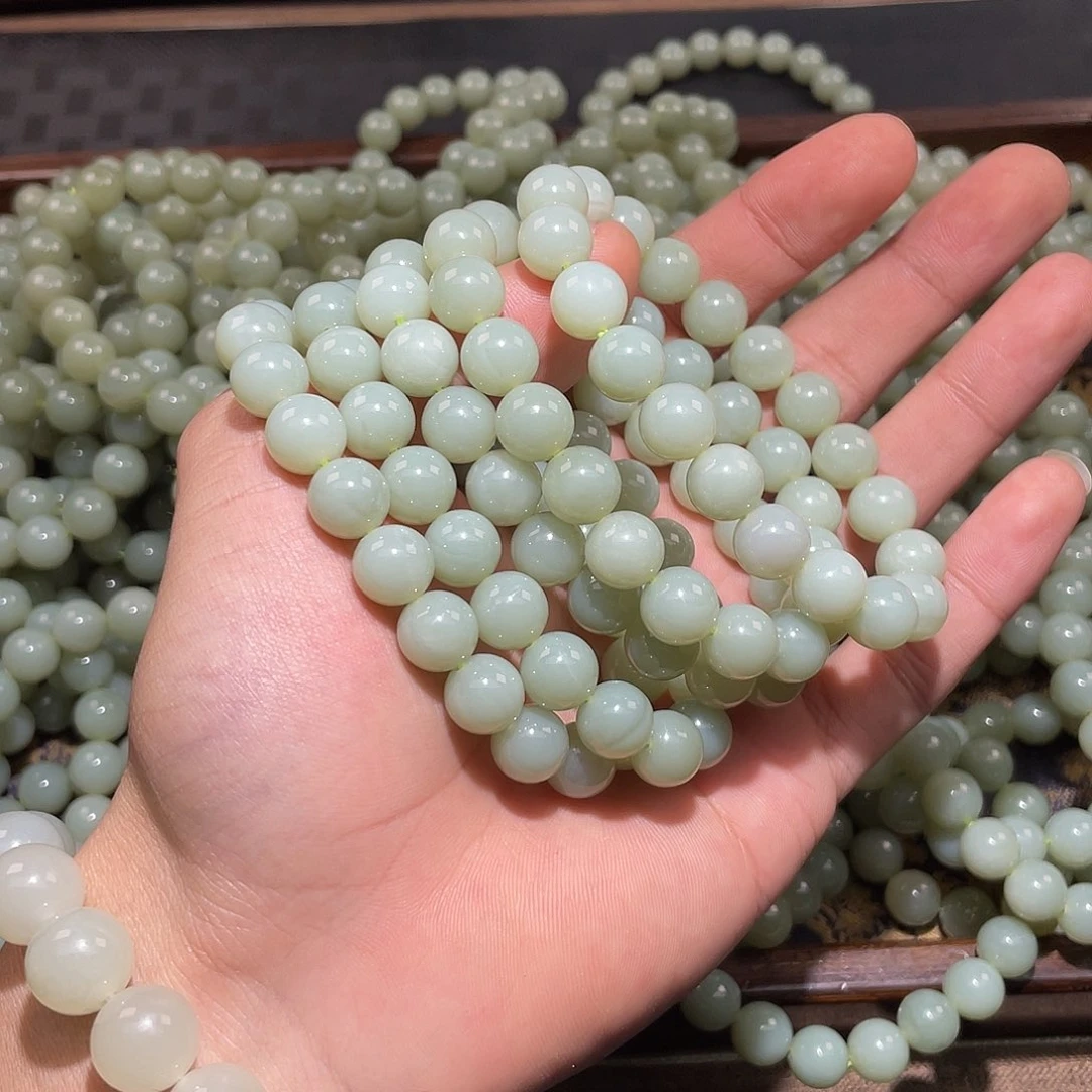 和田玉且末蓝手串10mm未镶嵌