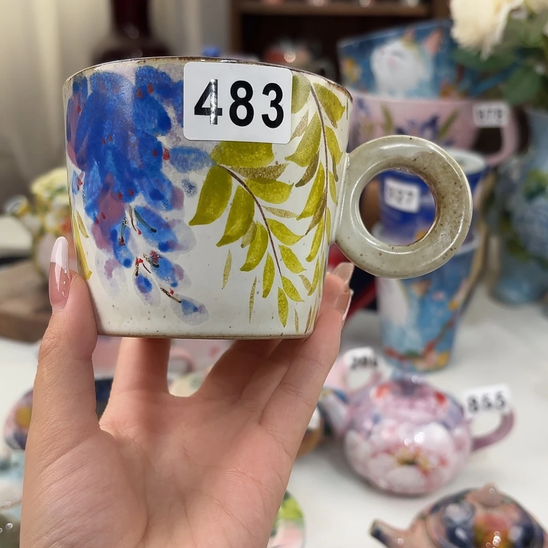 瓷片景德镇手绘高温釉下彩陶瓷茶具