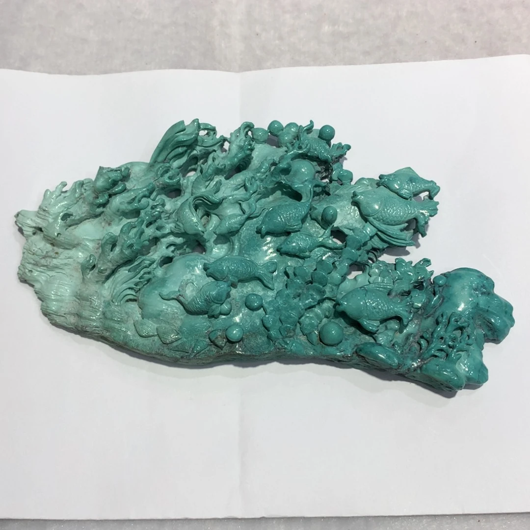 绿松石摆件未镶嵌小*子