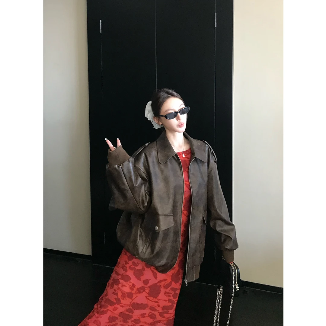 SKK【青苍5折】Skk Store 加州夜车 复古擦色做旧美式夹克短外套