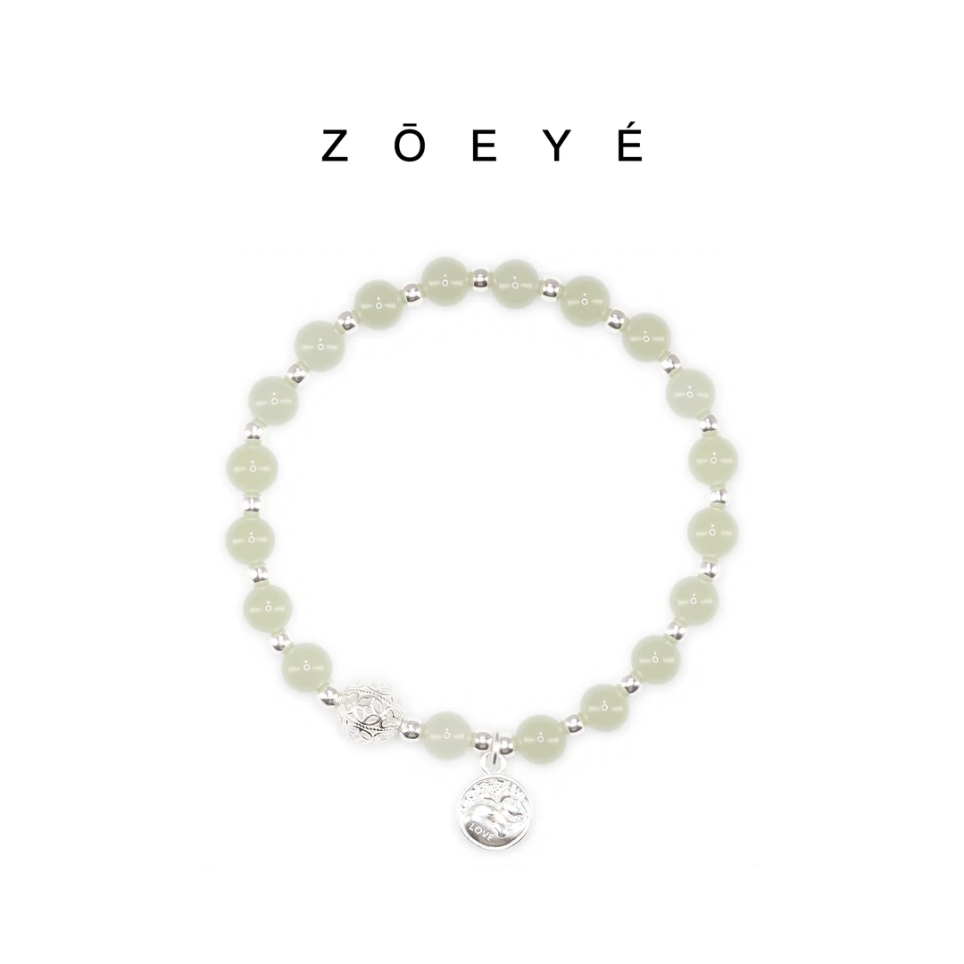 女通用小众简约手工古风轻奢珠宝和田玉足银百搭单圈