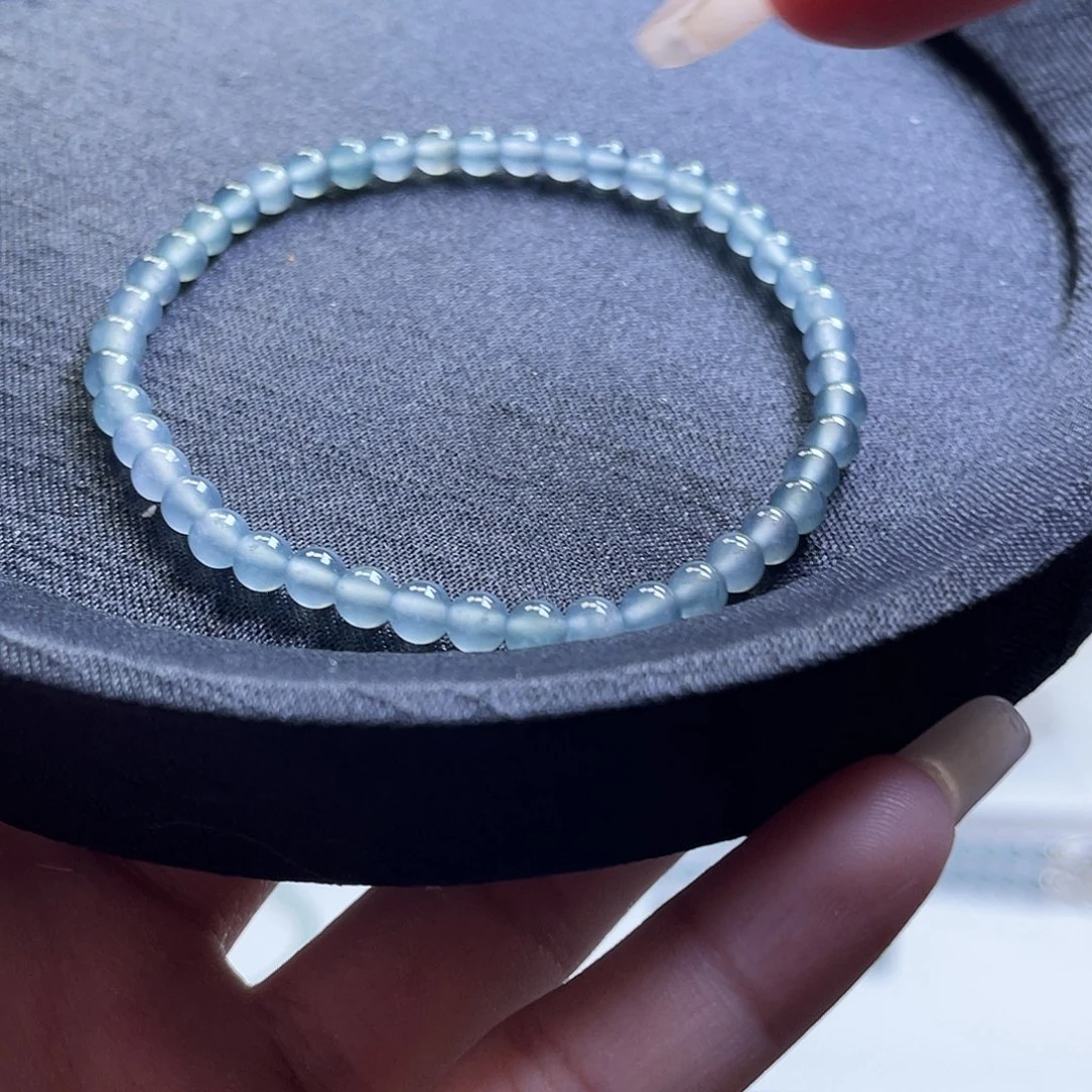 翡翠未镶嵌手串单圈手串4.2mm