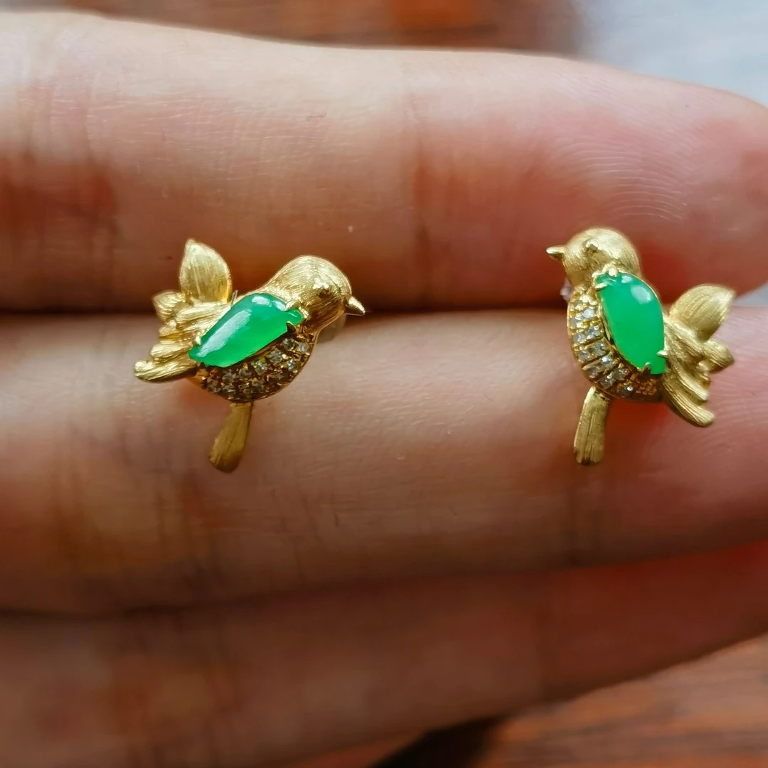 【宝妈珠宝精选】BM00086天然翡翠耳坠