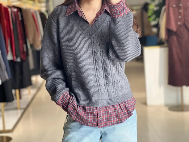 福利假两件设计毛衫【大芳芳】