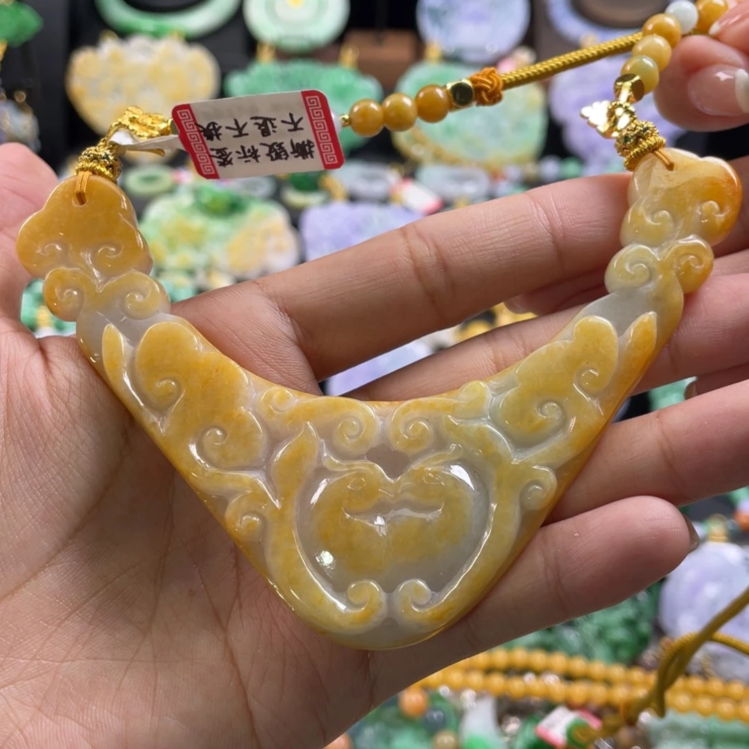 翡翠未镶嵌颈饰代编织