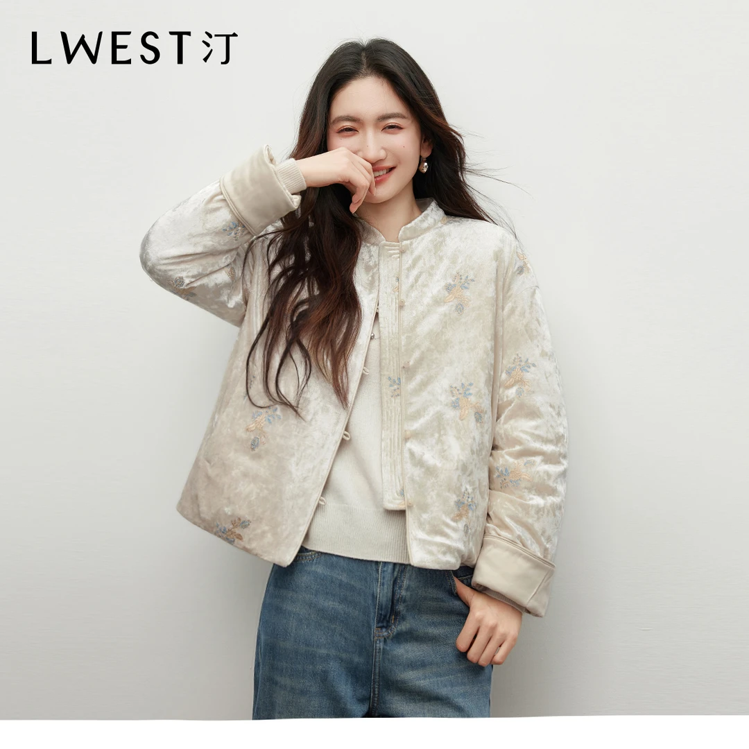 H朗文斯汀2025冬新款国风复古盘扣新中式羽绒服DTYA5511D07108