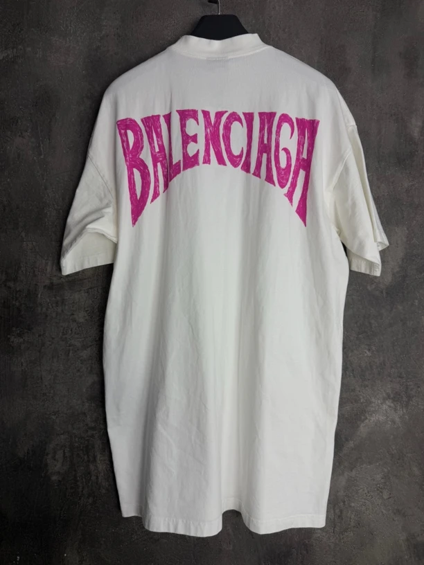 全新未使用 Balenciaga/巴黎世家 背后粉色图腾短袖