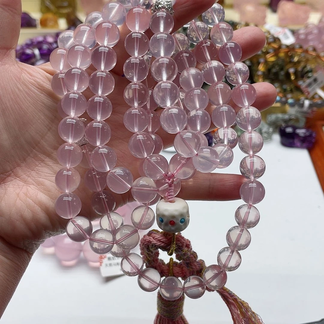 芙蓉石手链未镶嵌粉晶