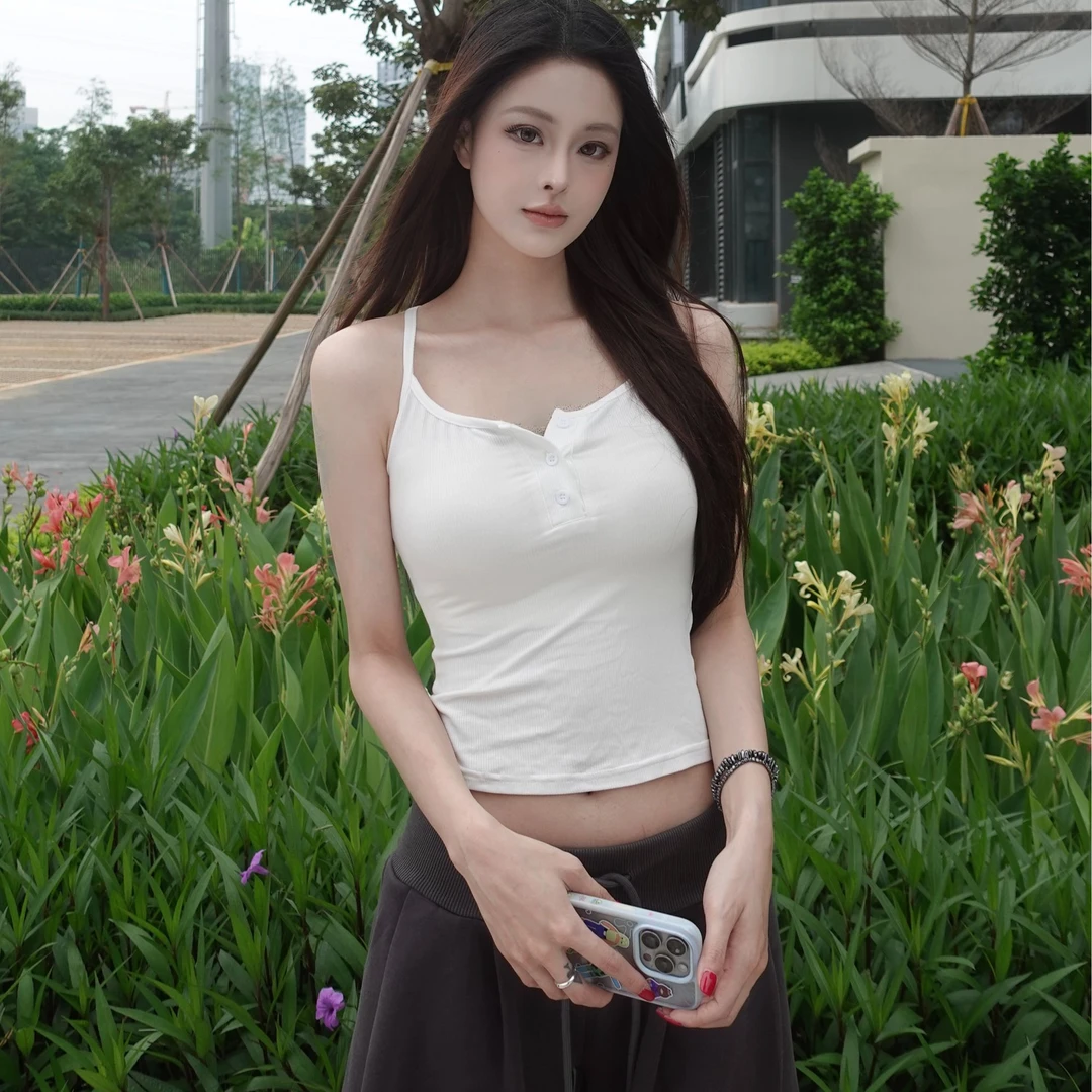 美式气质性感辣妹吊带背心2025夏季新款！