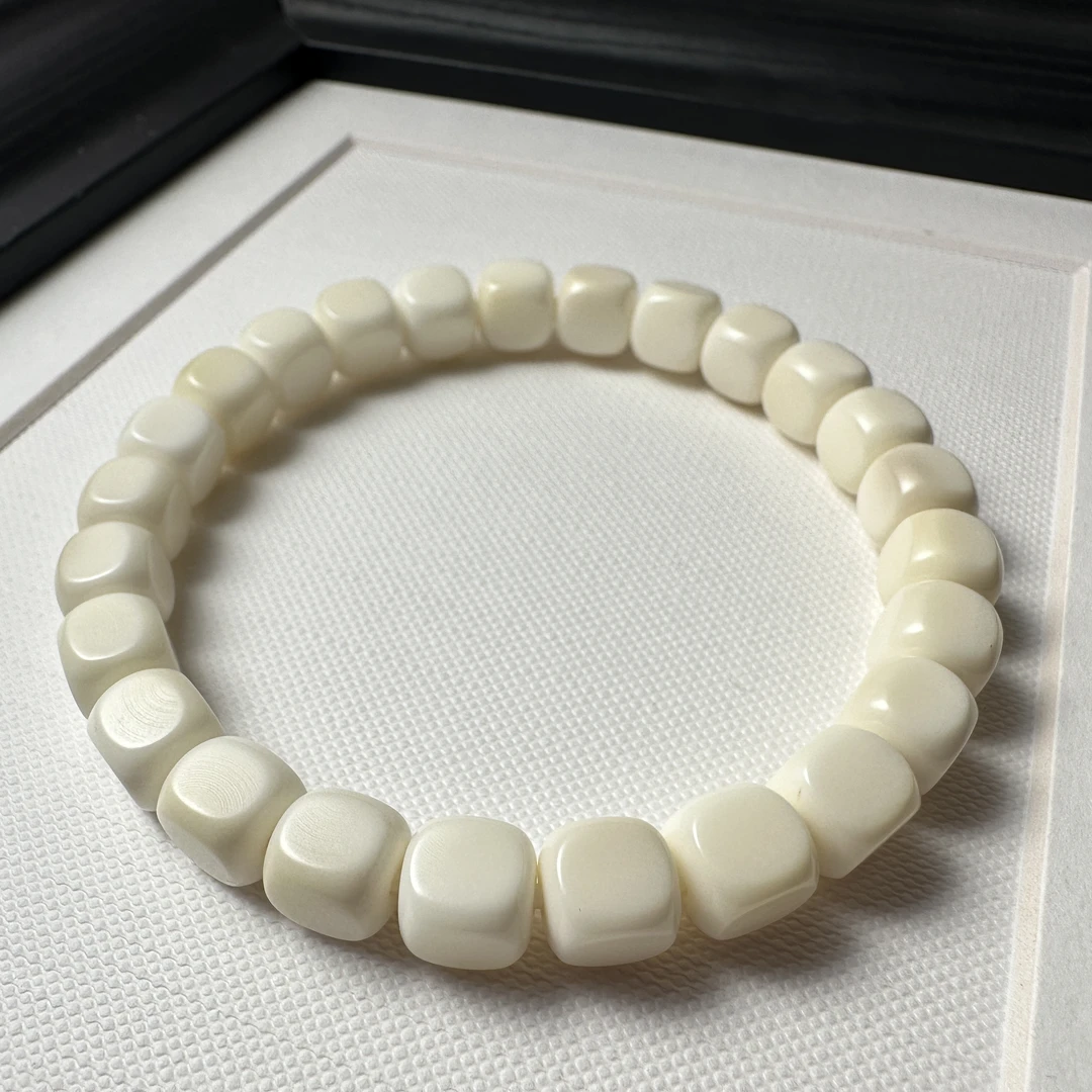 9mm六方白玉菩提单圈手串