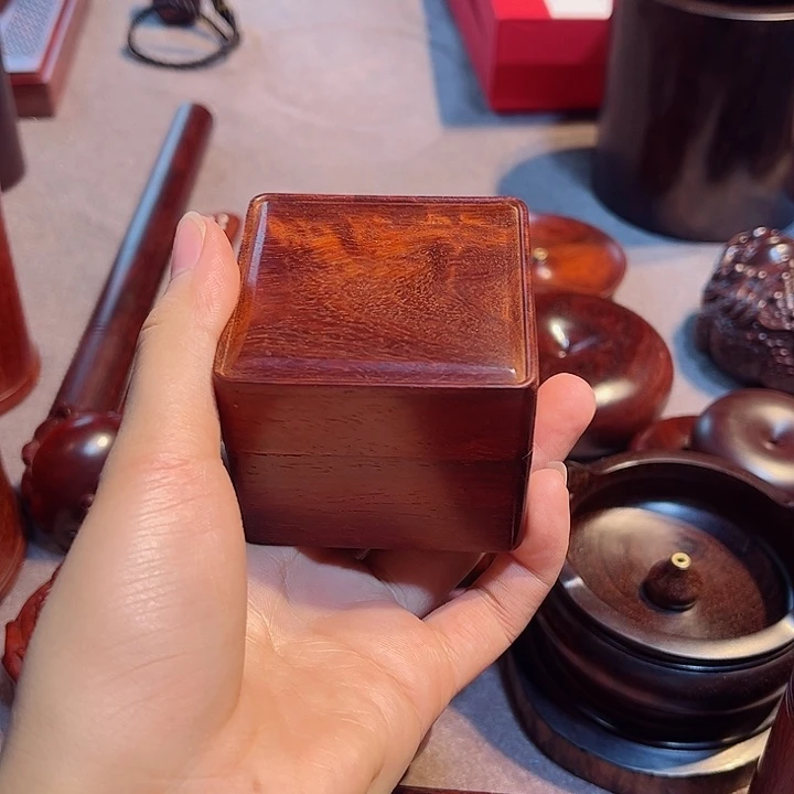 檀香紫檀（小叶紫檀）蒂**秀戒指盒