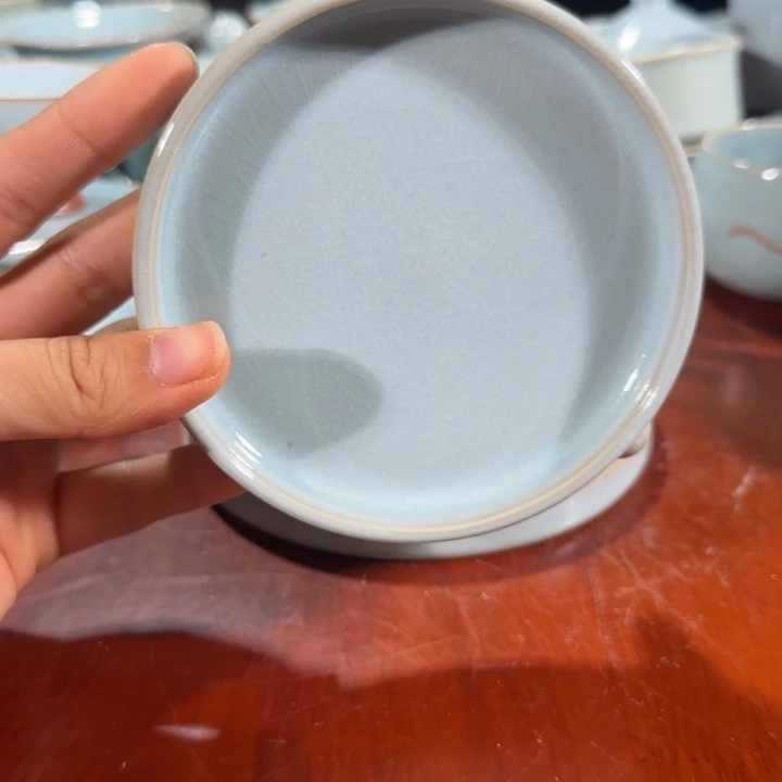 大瑕天青三足杯垫