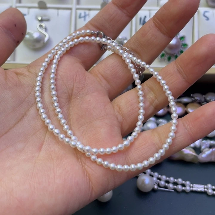 淡水珍珠项链合金