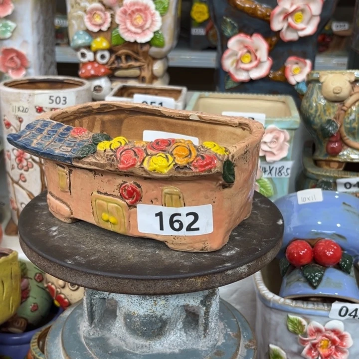 紫砂花盆粗陶材质多肉花盆