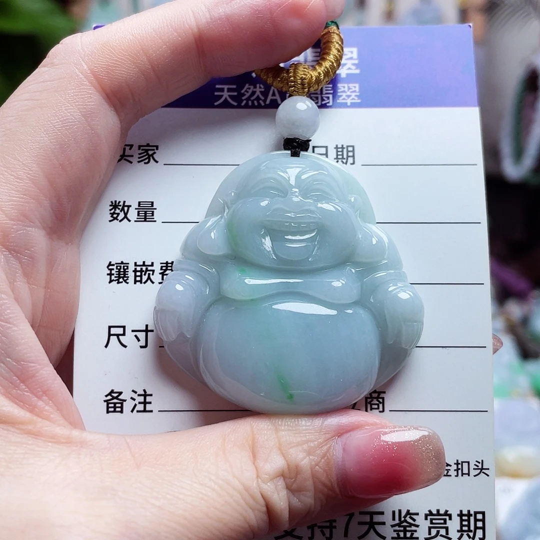 翡翠未镶嵌颈饰佛公16