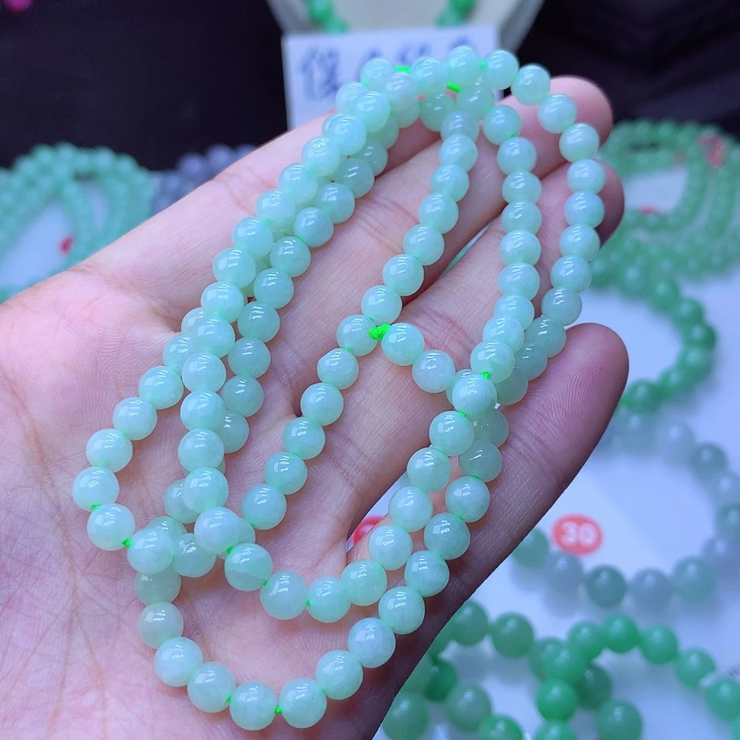 翡翠毛衣链未镶嵌