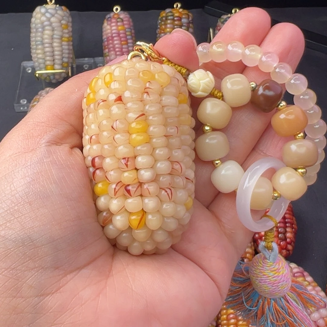 百***冠铜合金七彩文玩玉米