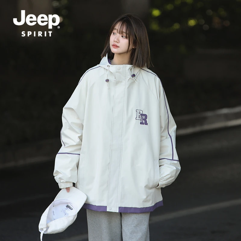 JEEPSPIRIT吉普休闲夹克青年时尚休闲连帽外套新款春秋季夹克外套