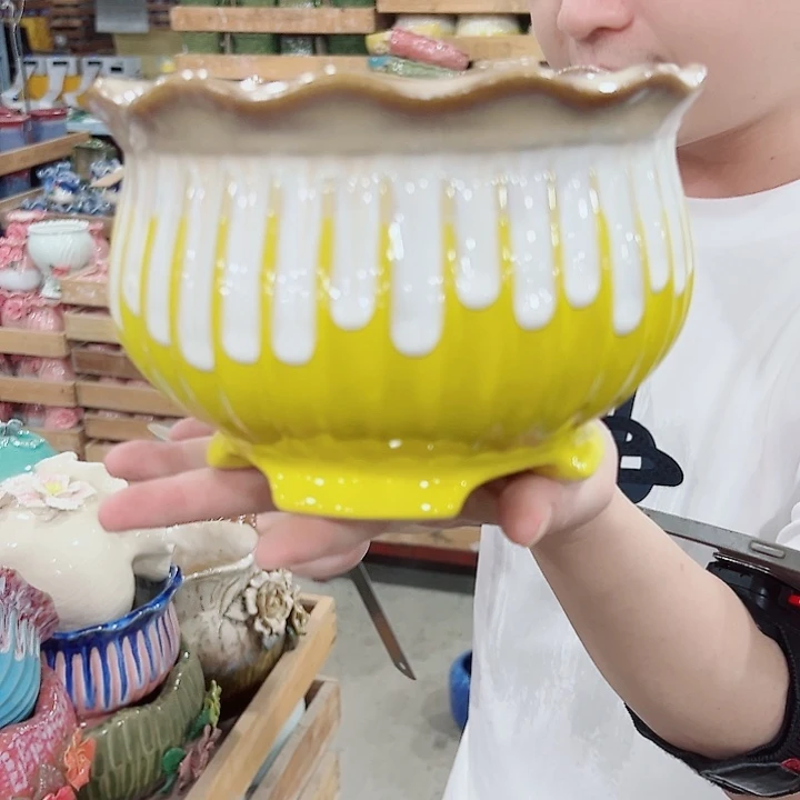 有孔，满10元发货多肉陶瓷花盆