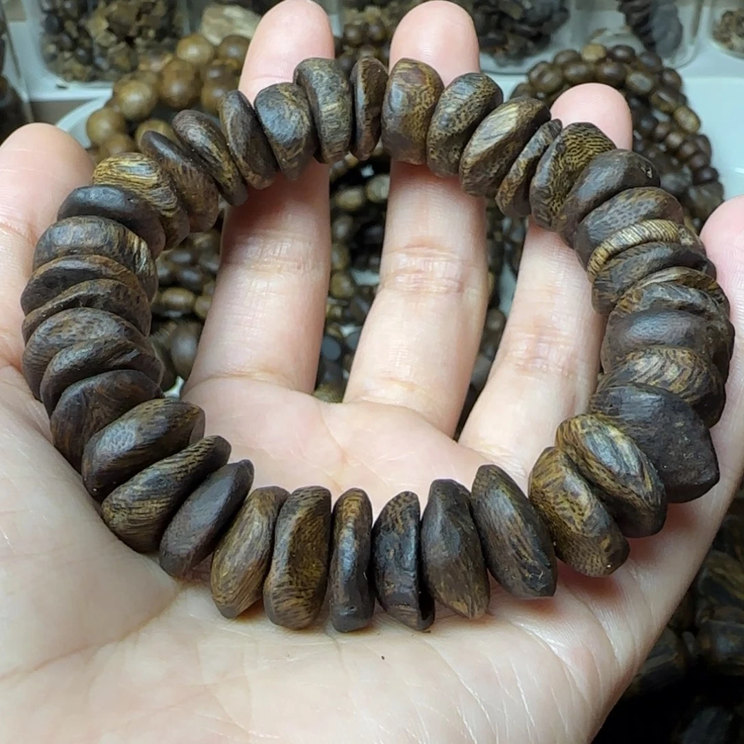 悟***空沉香手串单圈树丁包壳25克张勺子