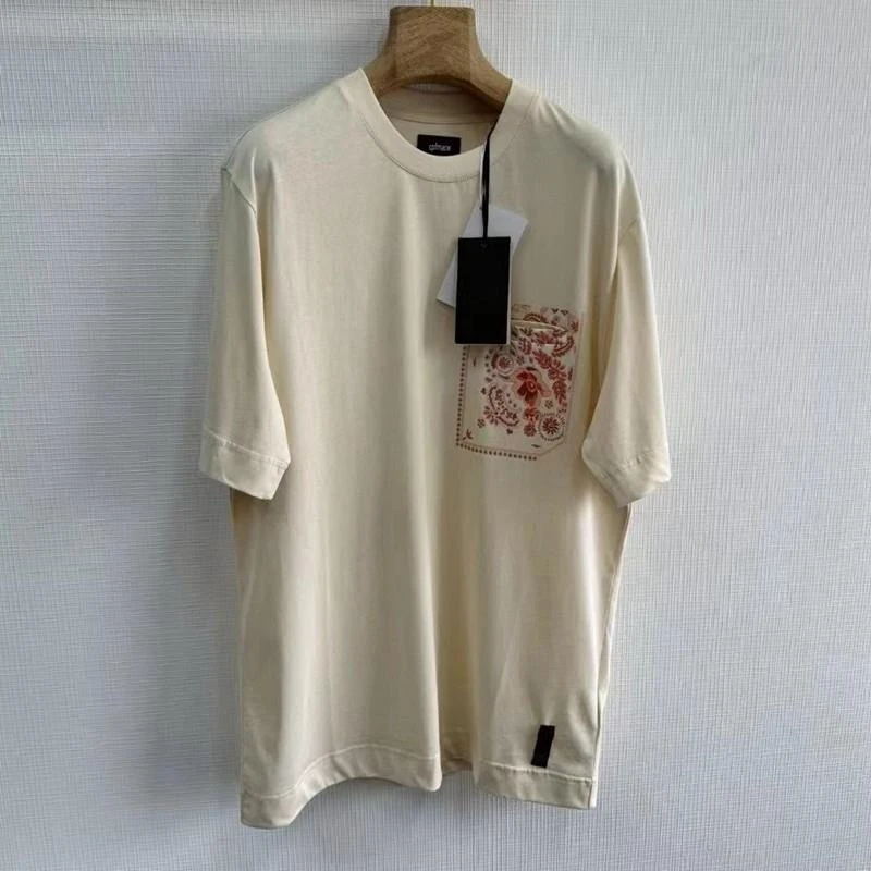 男装活力25春夏新款欧美风口袋字母印花情侣短袖休闲时尚男女百