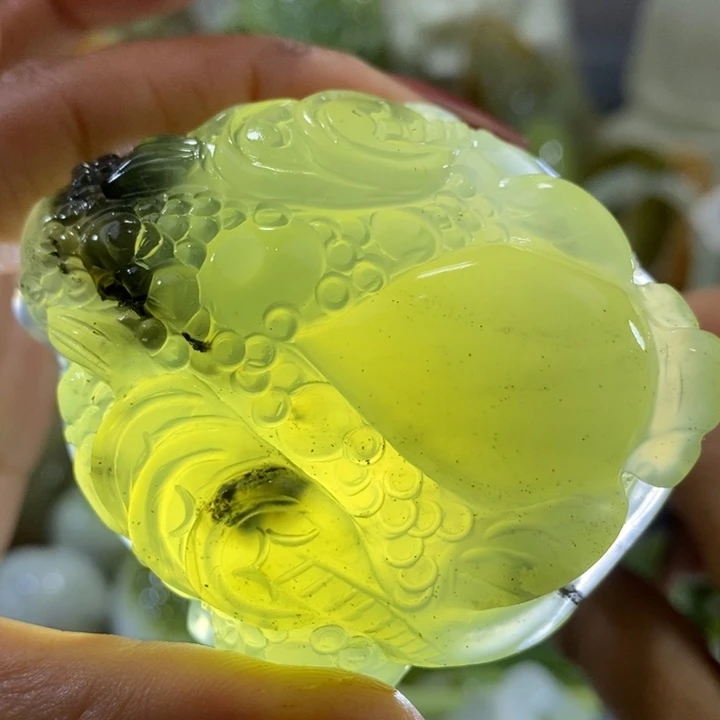 岫玉未镶嵌岫玉手把