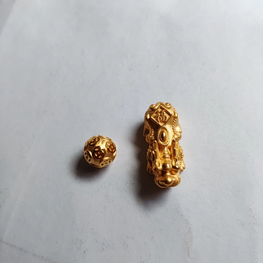 金元宝足金999貔貅珠子首饰