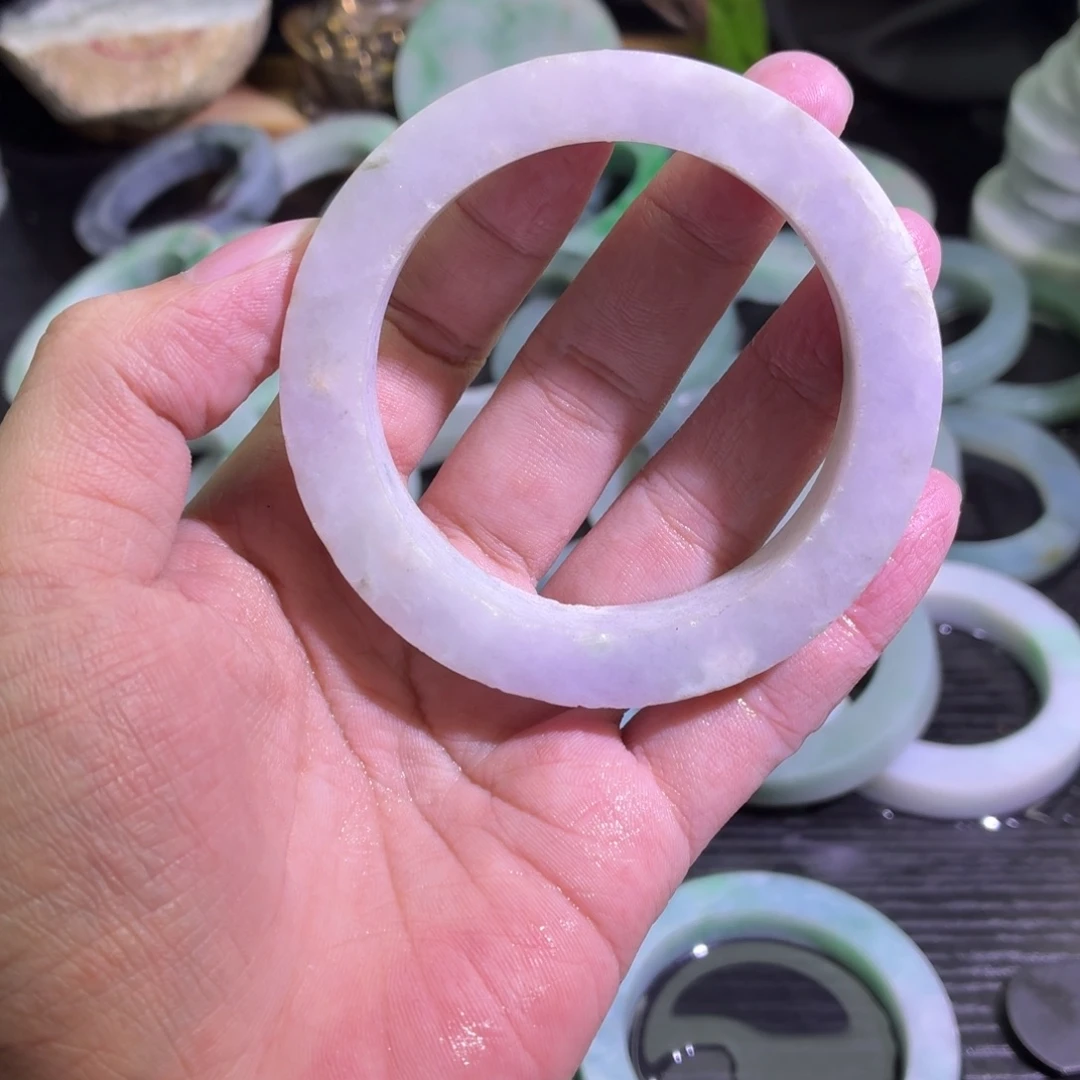定制翡翠未镶嵌天然翡翠A货毛胚手镯定制