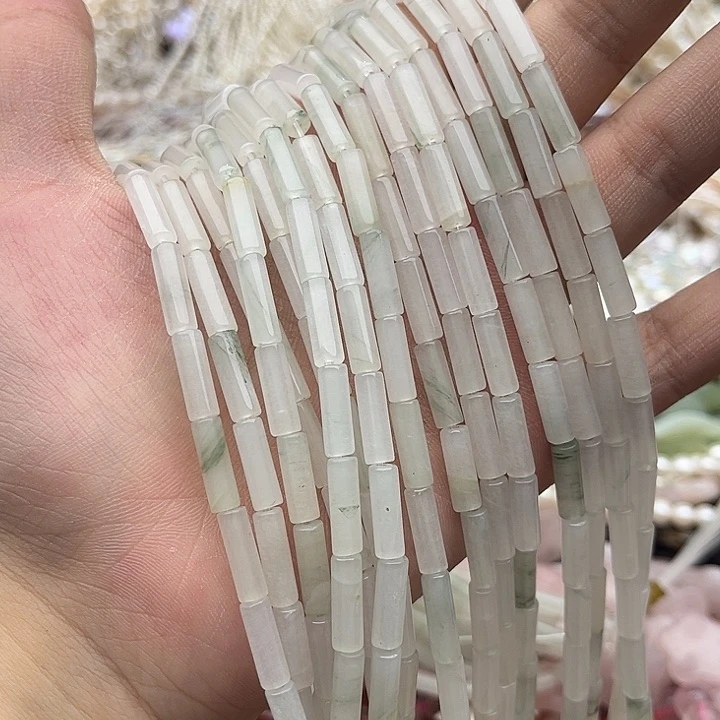 玛瑙/玉髓未镶嵌珠宝半成品一条4/13mm左右天山翠管珠
